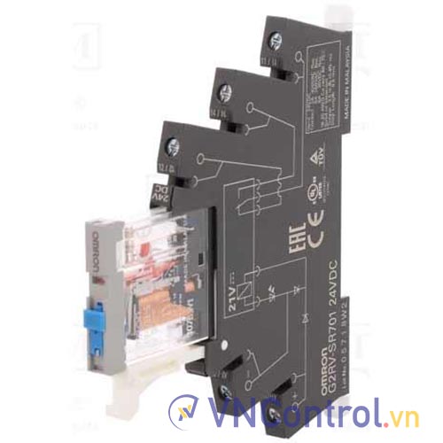 Rơ le I/O mỏng OMRON G2RV-SR701 DC24 BY OMB