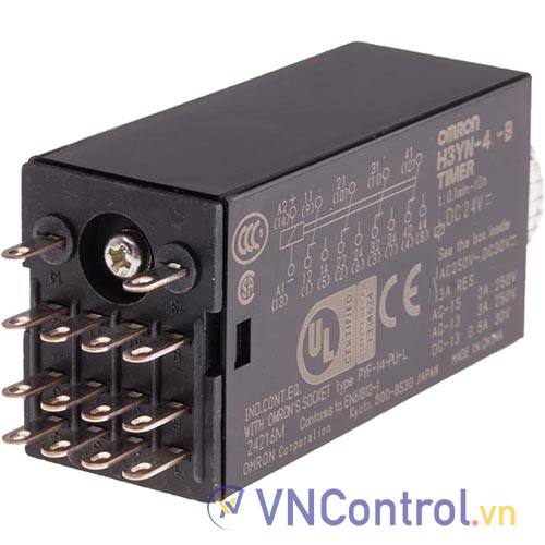 Bộ đặt thời gian đa năng OMRON H3YN-4-B AC24 10min, 14 chân dẹt 