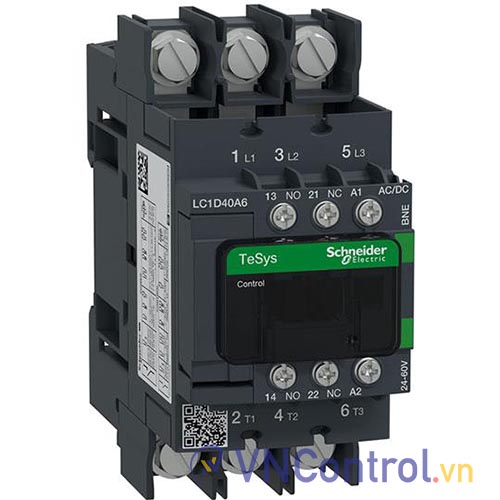 Công tắc tơ 3 pha SCHNEIDER LC1D40A6BNE 24-60VAC/DC 40A 18.5kW 1NO+1NC