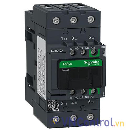 Công tắc tơ 3 pha SCHNEIDER LC1D40ABBE 24VDC 40A 18.5kW 1NO+1NC
