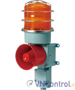 Đèn cảnh báo cho công nghiệp nặng/tàu thủy QLIGHT SDLP-WV-220-A 220VAC D150 còi đa âm màu hổ phách