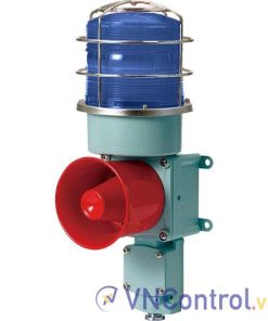 Đèn cảnh báo cho công nghiệp nặng/tàu thủy QLIGHT SDLP-WV-220-B 220VAC D150 còi đa âm màu xanh