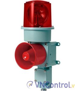 Đèn xoay cảnh báo cho công nghiệp nặng/tàu thủy QLIGHT SDLR-WV-220-R 220VAC D150 còi đa âm màu đỏ