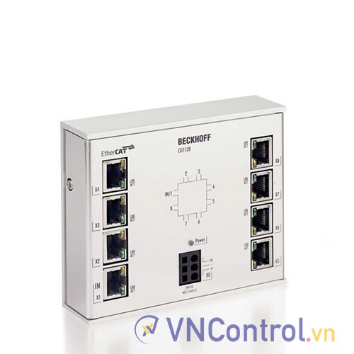 CU1128 | Infrastructure, 8-port junction, EtherCAT, 100 Mbit/s, 24 V DC, RJ45