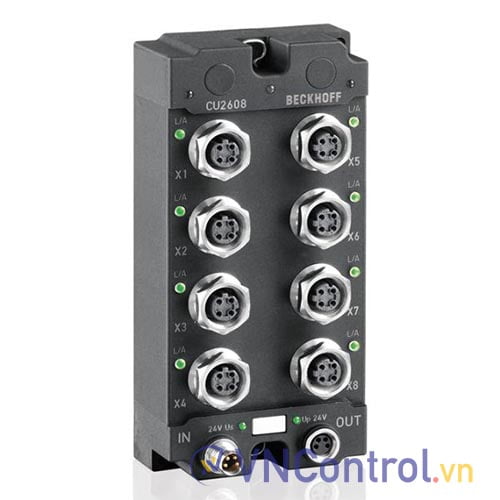 CU2608 | Infrastructure, 8-port switch, Ethernet, 100 Mbit/s, 24 V DC, M12