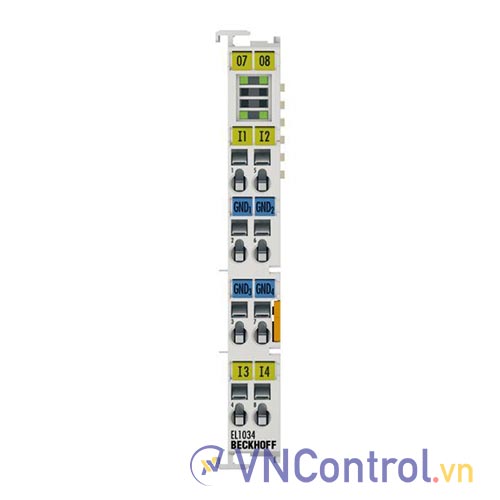 EL1034 | EtherCAT Terminal, 4-channel digital input, 24 V DC, 10 µs, potential-free