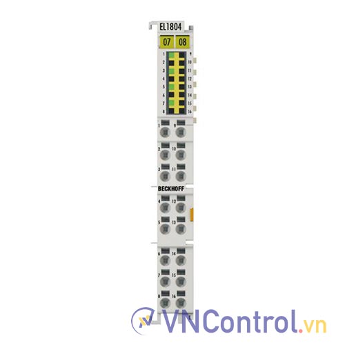 EL1804 | EtherCAT Terminal, 4-channel digital input, 24 V DC, 3 ms, 3-wire connection