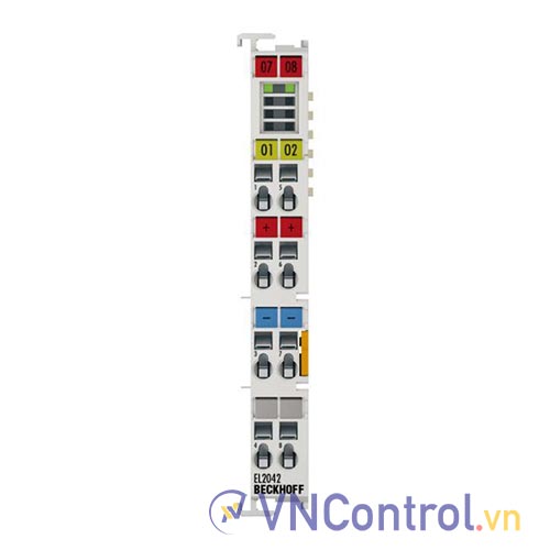 EL2042 | EtherCAT Terminal, 2-channel digital output, 24 V DC, 2 x 4 A/1 x 8 A