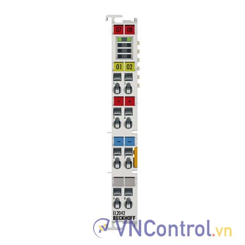 EL2042 | EtherCAT Terminal, 2-channel digital output, 24 V DC, 2 x 4 A/1 x 8 A