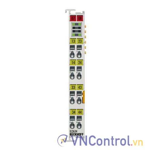 EL2634 | EtherCAT Terminal, 4-channel relay output, 250 V AC, 30 V DC, 4 A