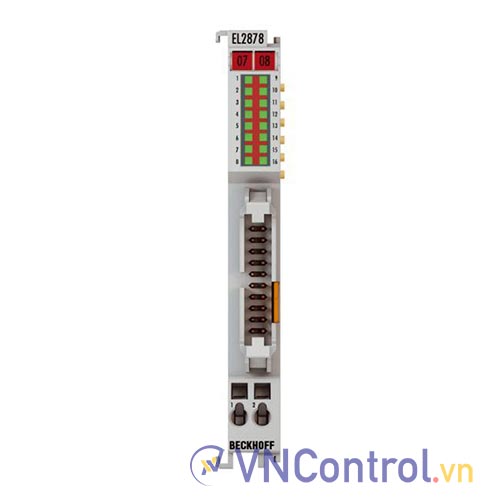 EL2878-0005 | EtherCAT Terminal, 8-channel digital output, 24 V DC, 0.5 A, flat-ribbon cable, with diagnostics