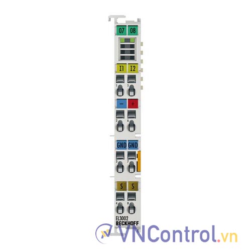 EL3002 | EtherCAT Terminal, 2-channel analog input, voltage, ±10 V, 12 bit, single-ended
