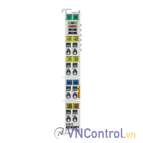 EL3012 | EtherCAT Terminal, 2-channel analog input, current, 0…20 mA, 12 bit, differential