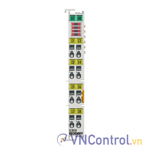 EL3058 | EtherCAT Terminal, 8-channel analog input, current, 4…20 mA, 12 bit, single-ended