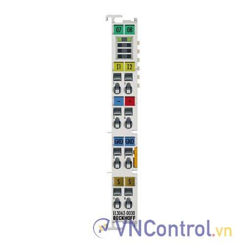 EL3062-0030 | EtherCAT Terminal, 2-channel analog input, voltage, 0…30 ...