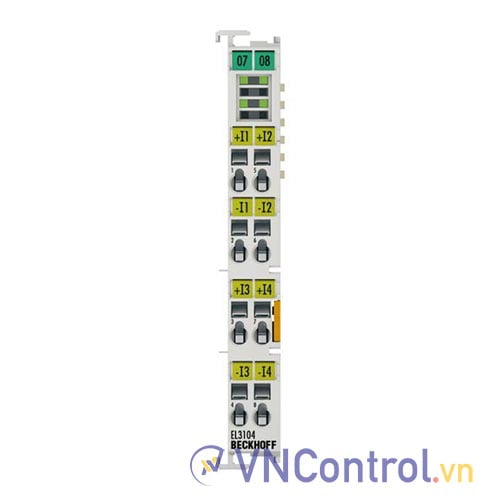 EL3104 | EtherCAT Terminal, 4-channel analog input, voltage, ±10 V, 16 bit, differential