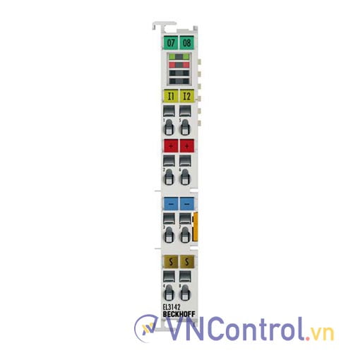 EL3142 | EtherCAT Terminal, 2-channel analog input, current, 0…20 mA, 16 bit, single-ended