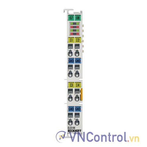 EL3144 | EtherCAT Terminal, 4-channel analog input, current, 0…20 mA, 16 bit, single-ended