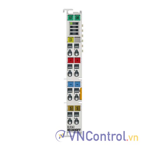 EL3161 | EtherCAT Terminal, 1-channel analog input, voltage, 0…10 V, 16 bit, single-ended