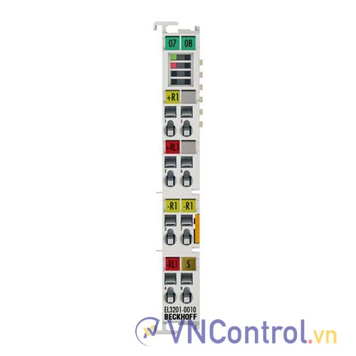EL3201-0010 | EtherCAT Terminal, 1-channel analog input, temperature, RTD (Pt100), 16 bit, high-precision