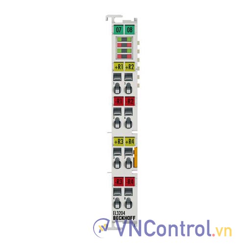 EL3204 | EtherCAT Terminal, 4-channel analog input, temperature, RTD (Pt100), 16 bit