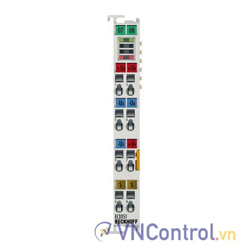 EL3351 | EtherCAT Terminal, 1-channel analog input, measuring bridge, full bridge, 16 bit