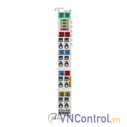 EL3356-0030 | EtherCAT Terminal, 1-channel analog input, measuring bridge, full bridge, 24 bit, high-precision, externally calibrated