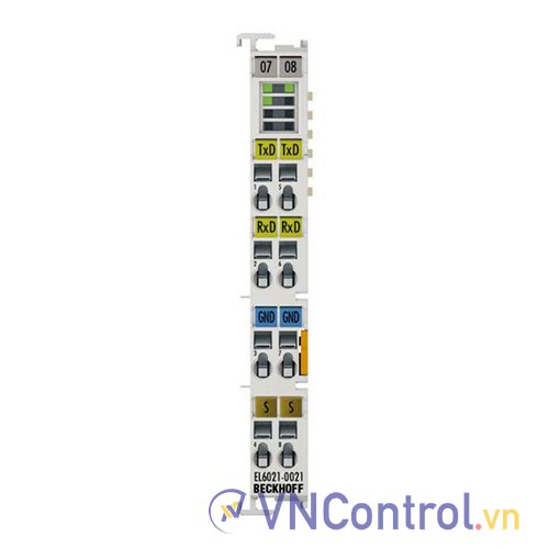 EL6021-0021 | EtherCAT Terminal, 1-channel communication interfaceserial, RS422/RS485, line device