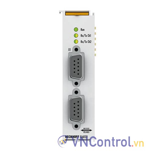 EL6022 | EtherCAT Terminal, 2-channel communication interface, serial, RS422/RS485, D-sub