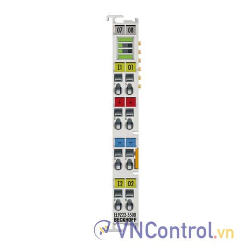 EL9222-5500 | Overcurrent protection terminal, 24 V DC, 2-channel, max. ? 10 A, adjustable