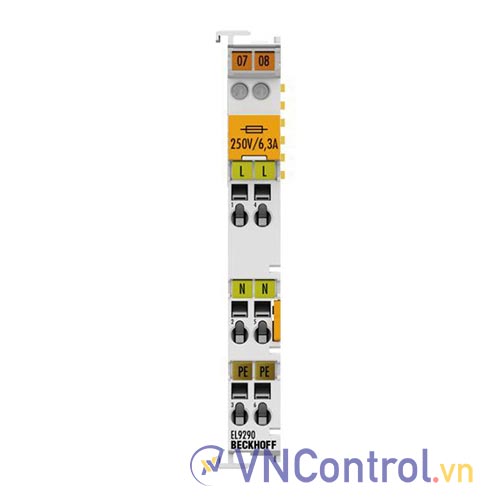 EL9290 | Potential supply terminal, for voltages up to 230 V AC, with fuse
