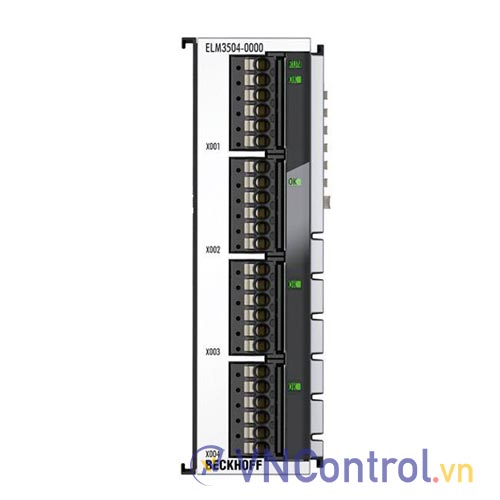 ELM3504-0000 | EtherCAT Terminal, 4-channel analog input, measuring bridge, full/half/quarter bridge, 24 bit, 10 ksps
