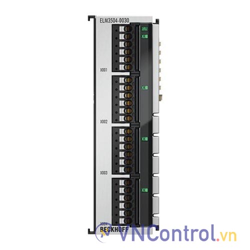 ELM3504-0030 | EtherCAT Terminal, 4-channel analog input, measuring bridge, full/half/quarter bridge, 24 bit, 10 ksps, externally calibrated