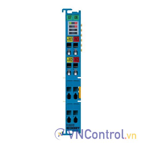 ELX3312 | EtherCAT Terminal, 2-channel analog input, temperature, thermocouple, 16 bit, Ex i