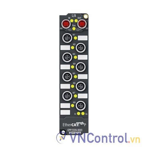 EPP2328-0001 | EtherCAT P Box, 4-channel digital input + 4-channel digital output, 24 V DC, 3 ms, 2 A, M8
