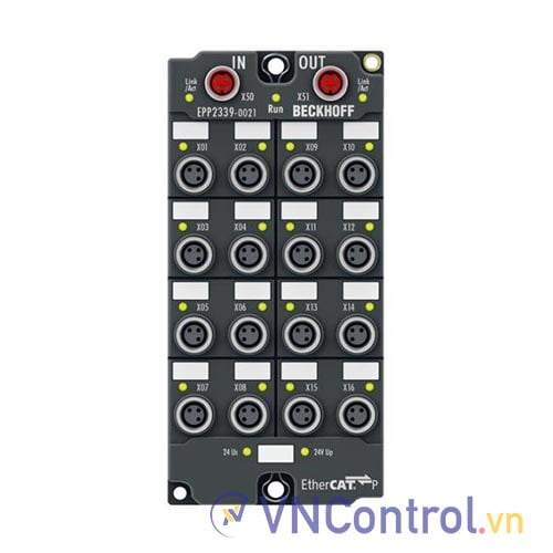 EPP2339-0021 | EtherCAT P Box, 16-channel digital combi, 24 V DC, 3 ms, 0.5 A, M8