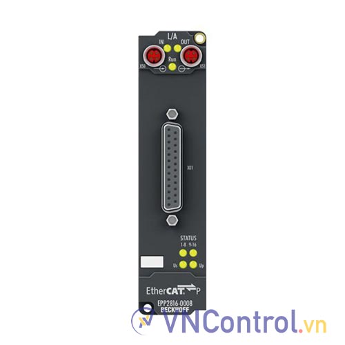 EPP2816-0008 | EtherCAT P Box, 16-channel digital output, 24 V DC, 0.5 A, D-sub