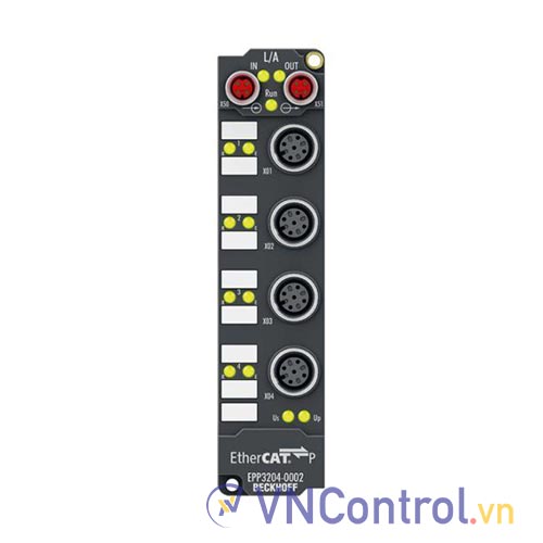 EPP3204-0002 | EtherCAT P Box, 4-channel analog input, temperature, RTD (Pt100), 16 bit, M12