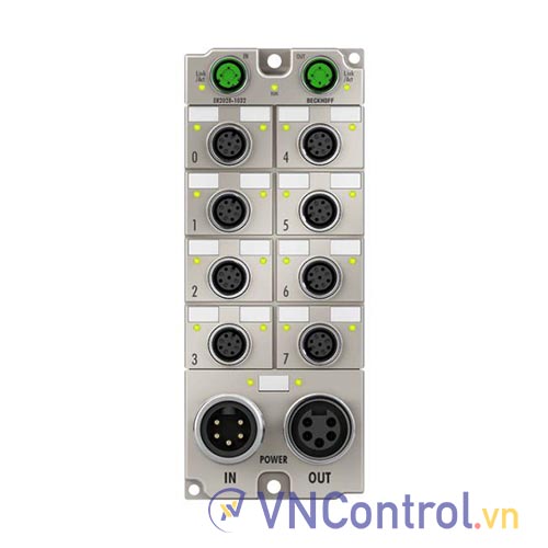ER2028-1032 | EtherCAT Box, 8-channel digital output, 24 V DC, 2 A, M12, zinc die-cast