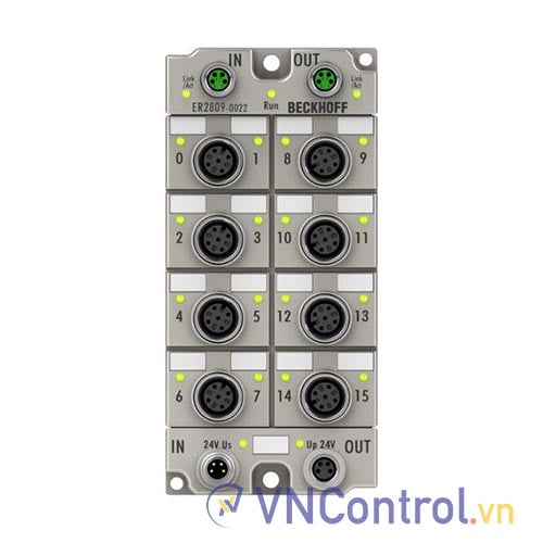 ER2809-0022 | EtherCAT Box, 16-channel digital output, 24 V DC, 0.5 A, M12, zinc die-cast