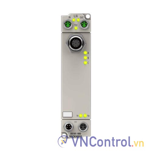 ER5101-1002 | EtherCAT Box, 1-channel encoder interface, incremental, 5 V DC (DIFF RS422, TTL), 1 MHz, M12, sensor supply 24 V DC, zinc die-cast