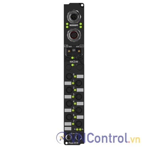 IP2020-B518 | Fieldbus Box, 8-channel digital output, CANopen, 24 V DC, 2 A, Ø8, integrated T-connector