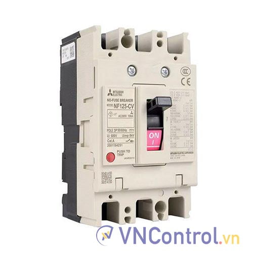 MCCB Mitsubishi NF125-CV 3P 60A 10kA