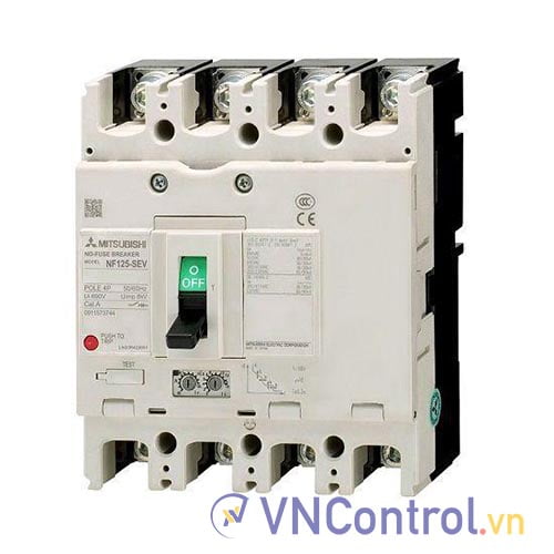 MCCB chỉnh dòng Mitsubishi NF250-SEV 4P 80-160A 36kA