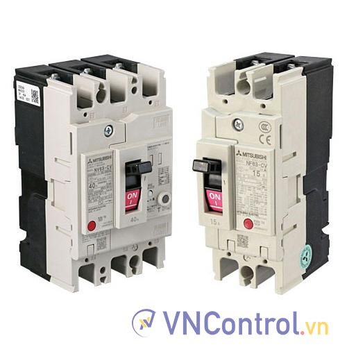 Aptomat khối (MCCB) MITSUBISHI NF63-CV 2P 5A 7.5 KA .