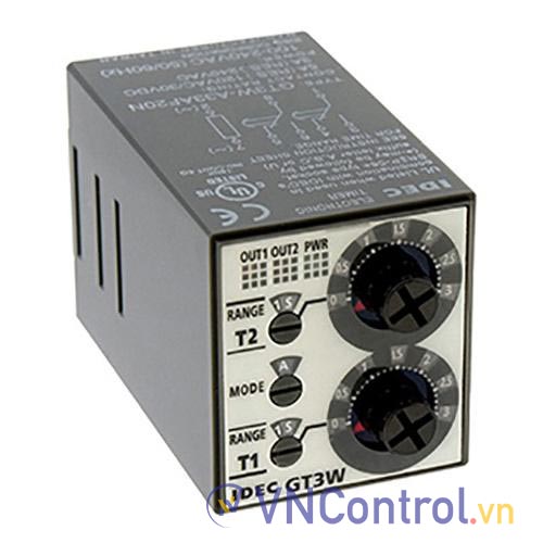 Bộ đặt thời gian kép IDEC GT3W-A33AD24N 24VAC/DC, 300h, 8 chân tròn