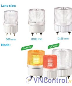 Đèn cảnh báo đa sắc QLIGHT SMCL100-2-220-RG 220VAC D100 màu đỏ/xanh lá