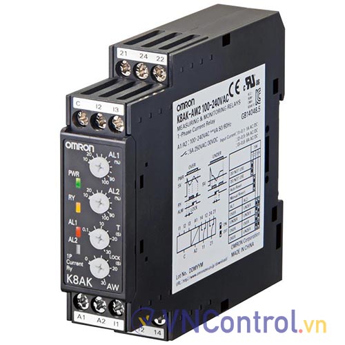 Rơ le bảo vệ dòng OMRON K8AK-AW1 24VAC/DC
